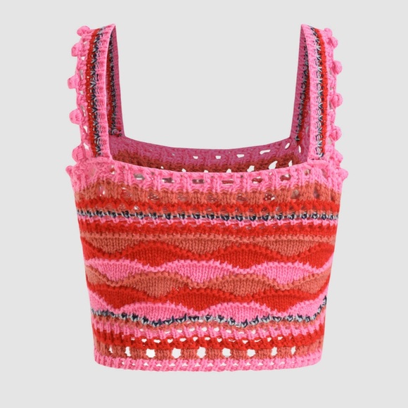 Cotton Emporium Crochet Crop Tank Top - Size Medium - Picture 7 of 7